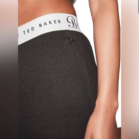 Ted Baker Black Ribbed Loungewear Trousers Pants US4 UK8 EUR36 - Picture 4 of 9
